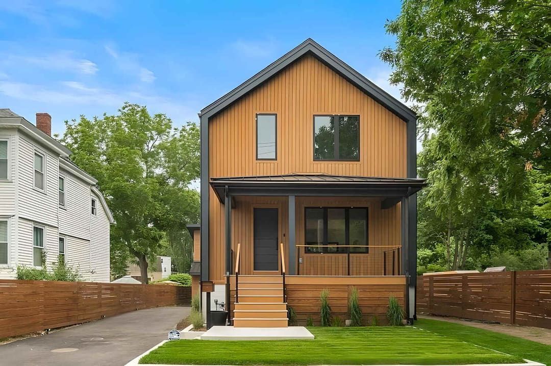 Newly built single-family home in Braintree, Massachusetts