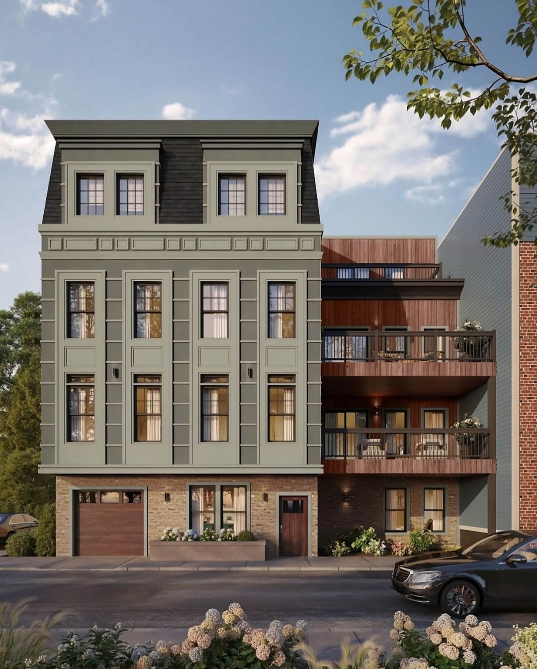 New-construction condominium building in East Boston, Massachusetts